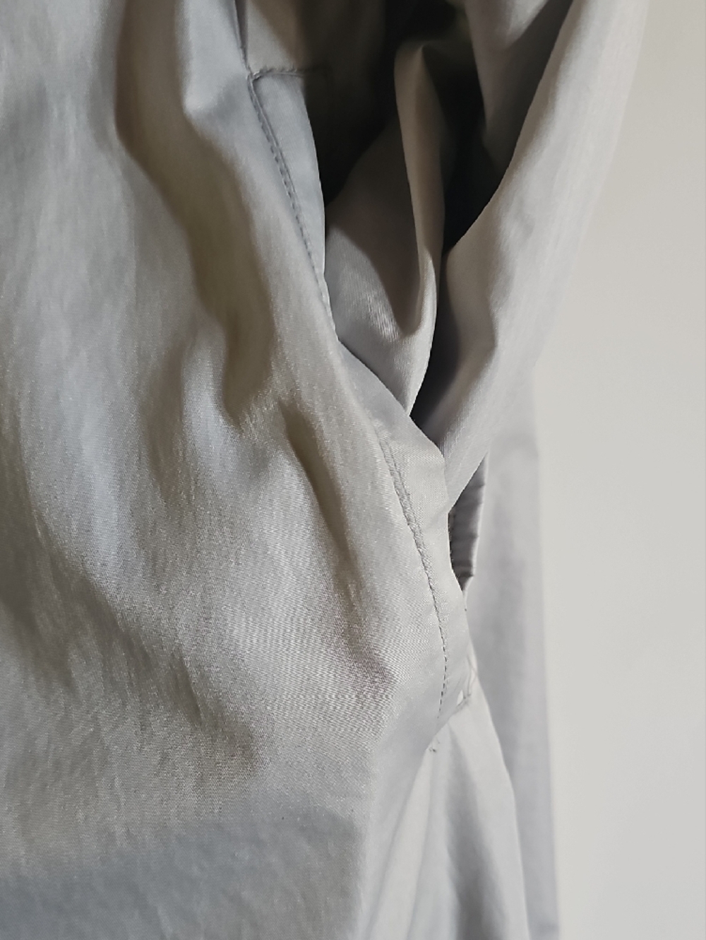 London Fog Light Gray Women's Trench Coat with Stand Collar - Picture 4 of 11